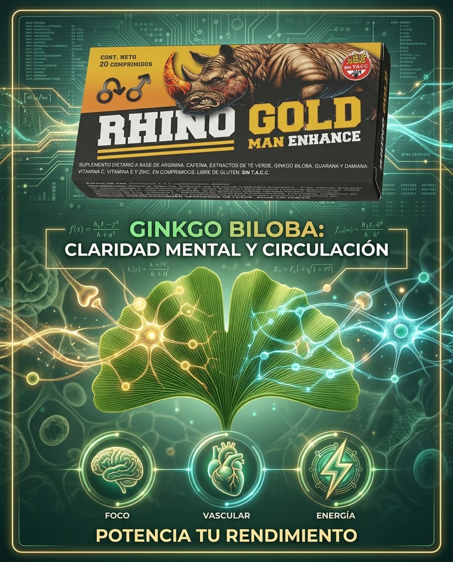 Ginkgo Biloba — claridad mental y circulación. Foco, vascular y energía