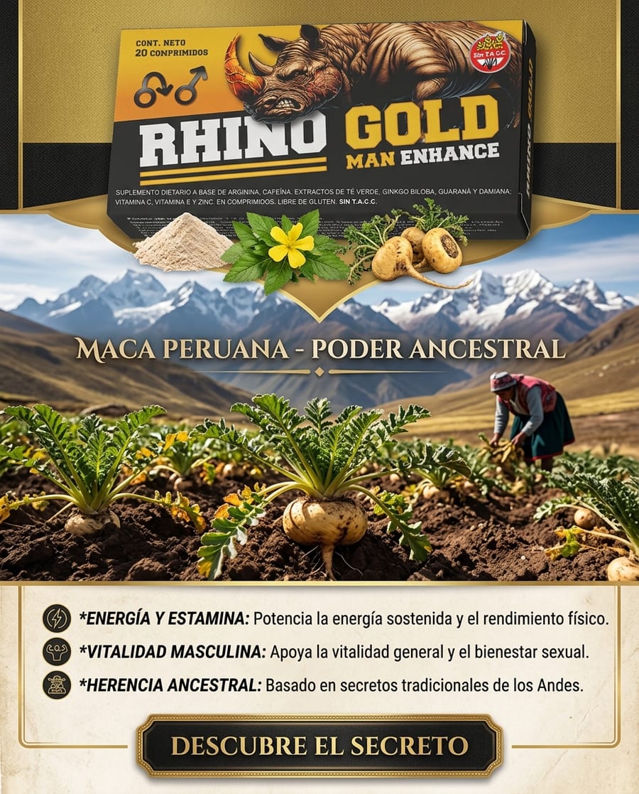 Maca Peruana — Poder Ancestral. Descubre el secreto del mecanismo natural de Rhino Gold
