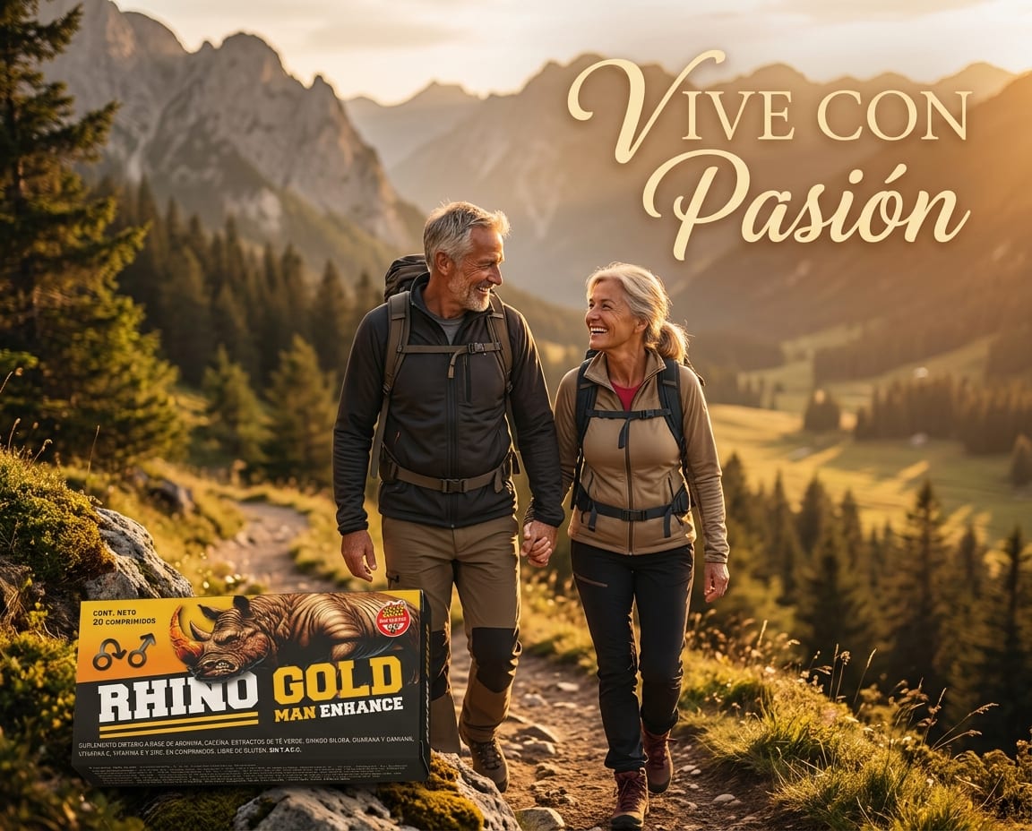 Pareja madura disfrutando una caminata al atardecer — vive con pasión con Rhino Gold